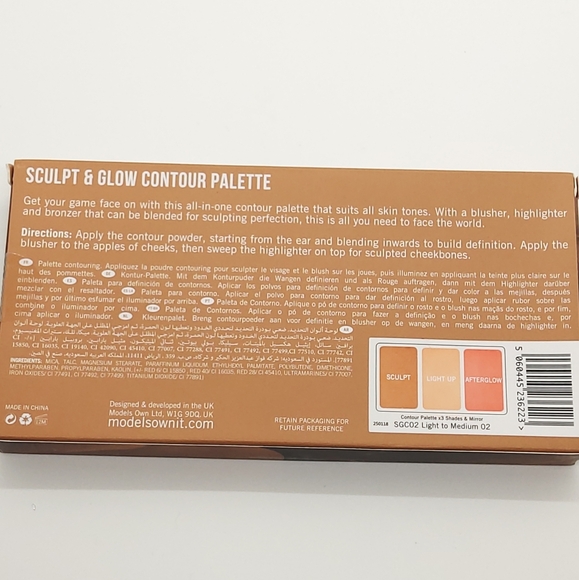 MODELS OWN Sculpt & Glow Contour Highlighter Palette NIB 02 Light to Medium - Picture 5 of 9